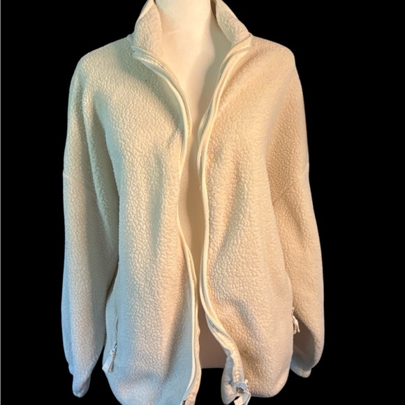 PacSun Jackets & Blazers - PacSun Cream Teddy Jacket Plush Fleece Relaxed Fit